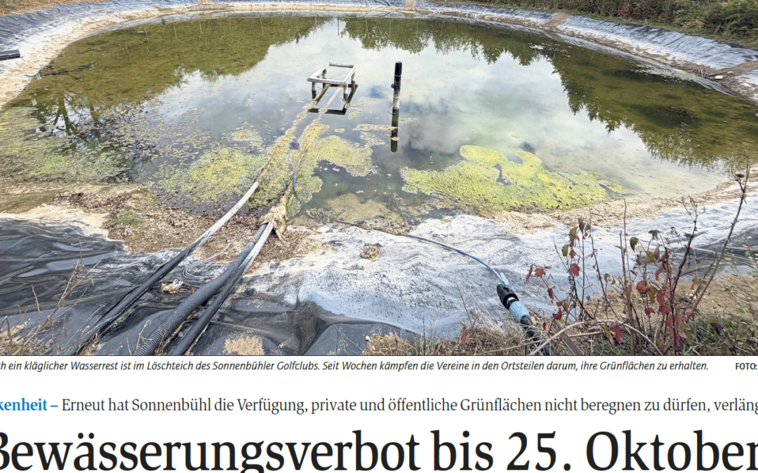 GEA-Bericht Bewässerungsverbot