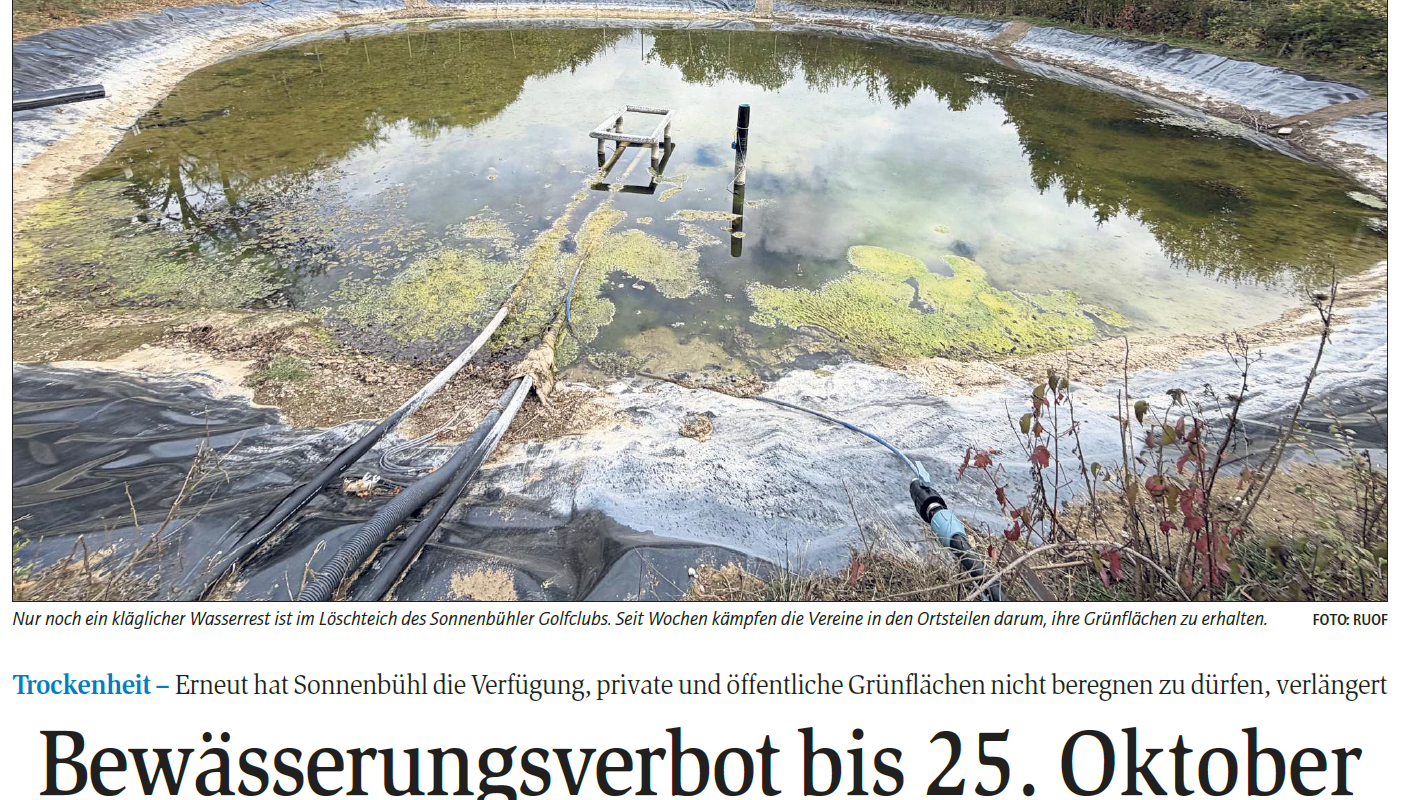 GEA-Bericht Bewässerungsverbot